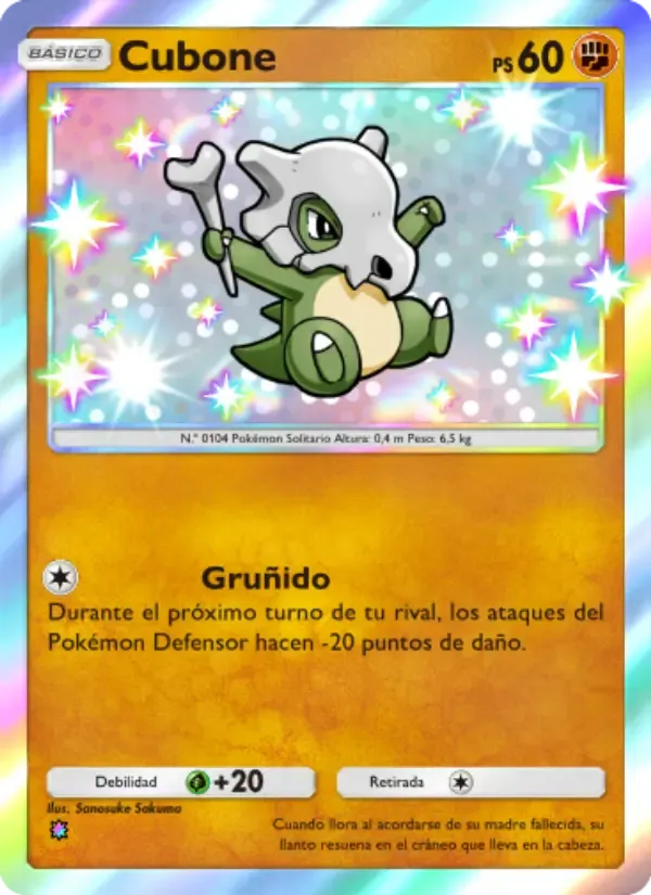 Cubone card in Spanish