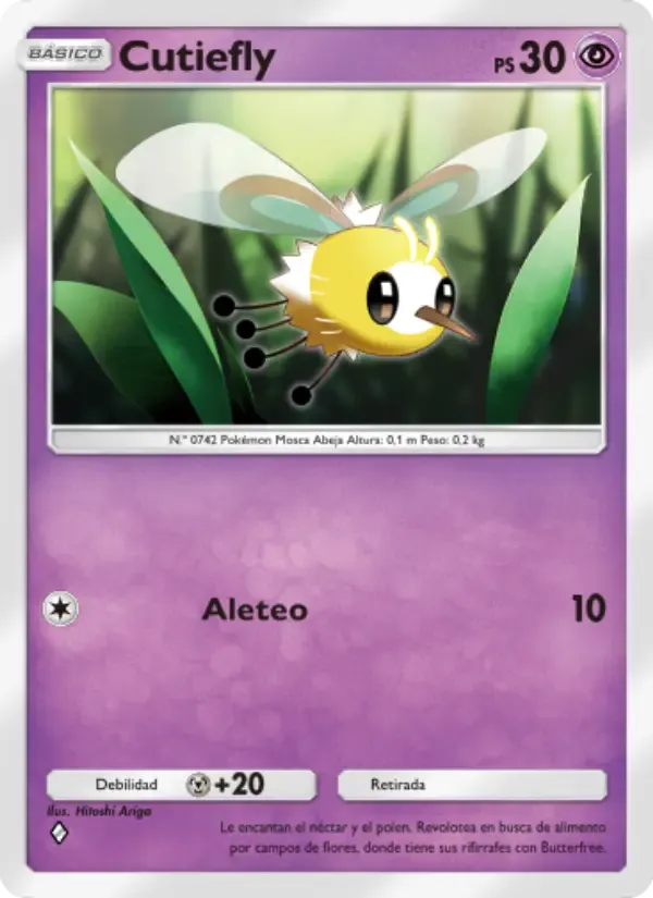 Cutiefly card in Spanish