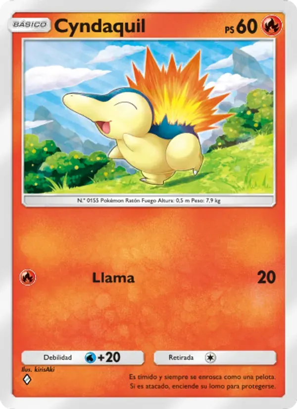 Cyndaquil card in Spanish