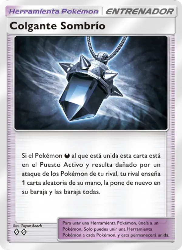 Dark Pendant card in Spanish