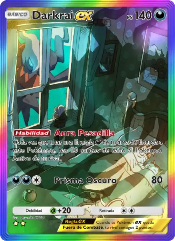 Darkrai ex card in Spanish