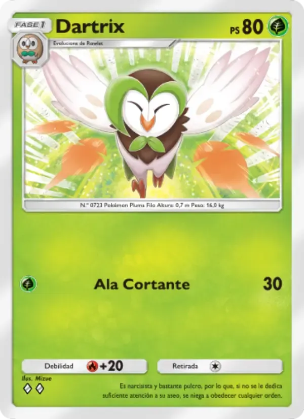 Dartrix card in Spanish