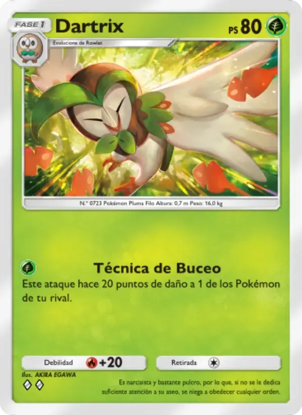 Dartrix card in Spanish