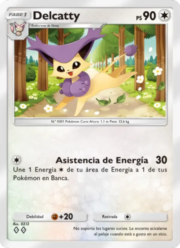 Delcatty card in Spanish