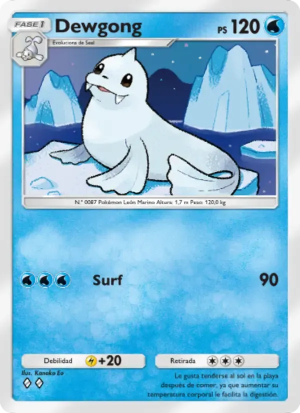 Dewgong card in Spanish
