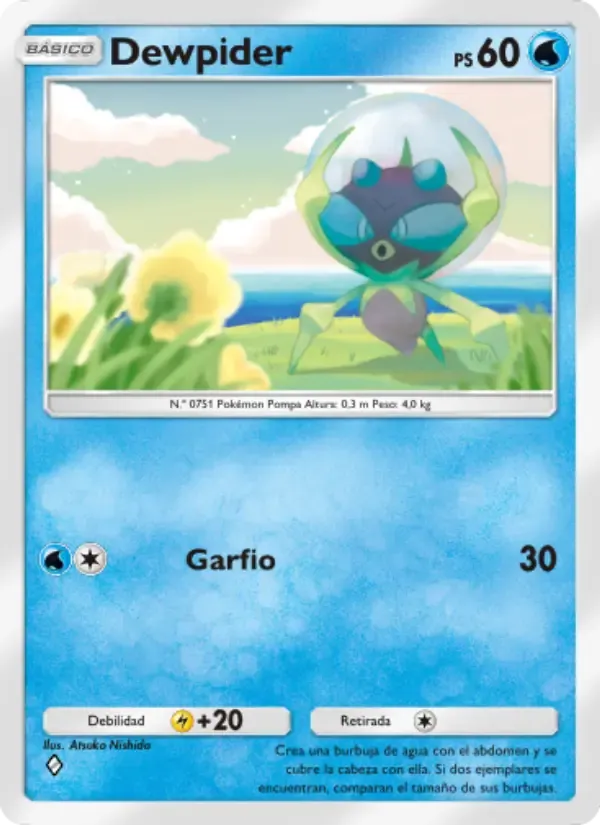 Dewpider card in Spanish
