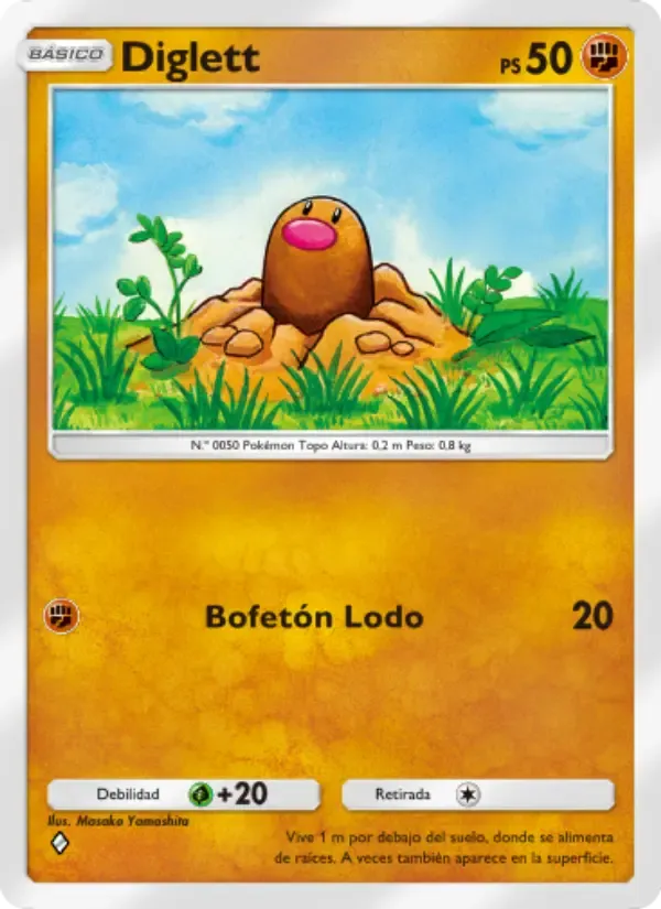 Diglett card in Spanish