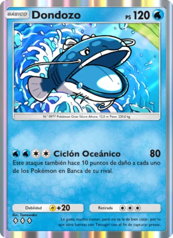 Dondozo card in Spanish