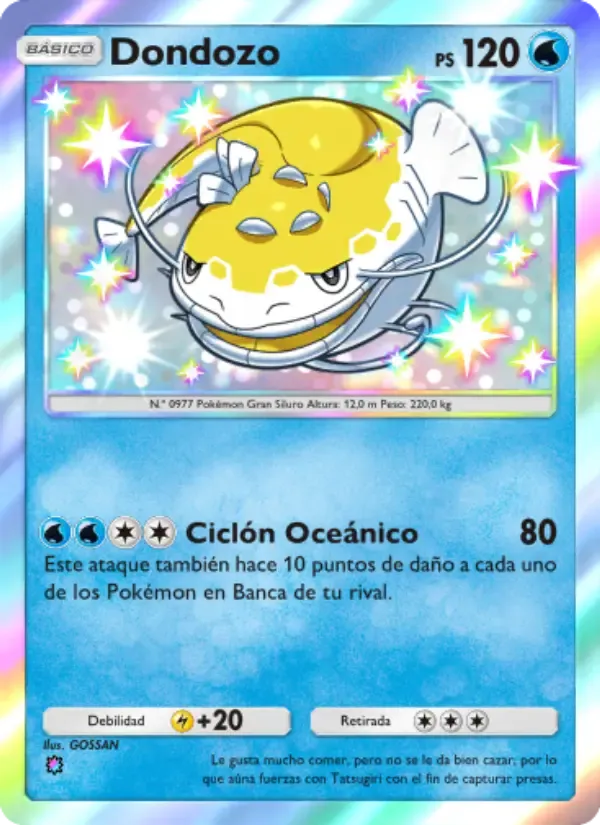 Dondozo card in Spanish