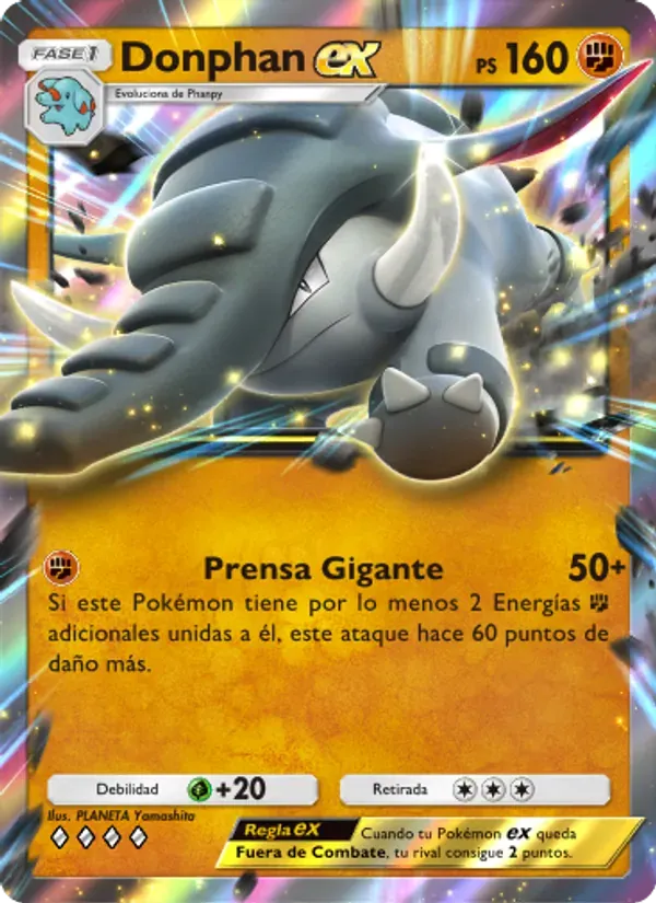 Donphan ex card in Spanish