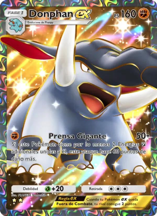Donphan ex card in Spanish