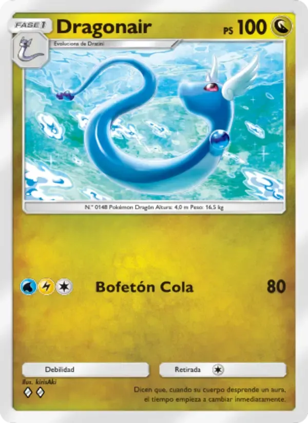 Dragonair card in Spanish