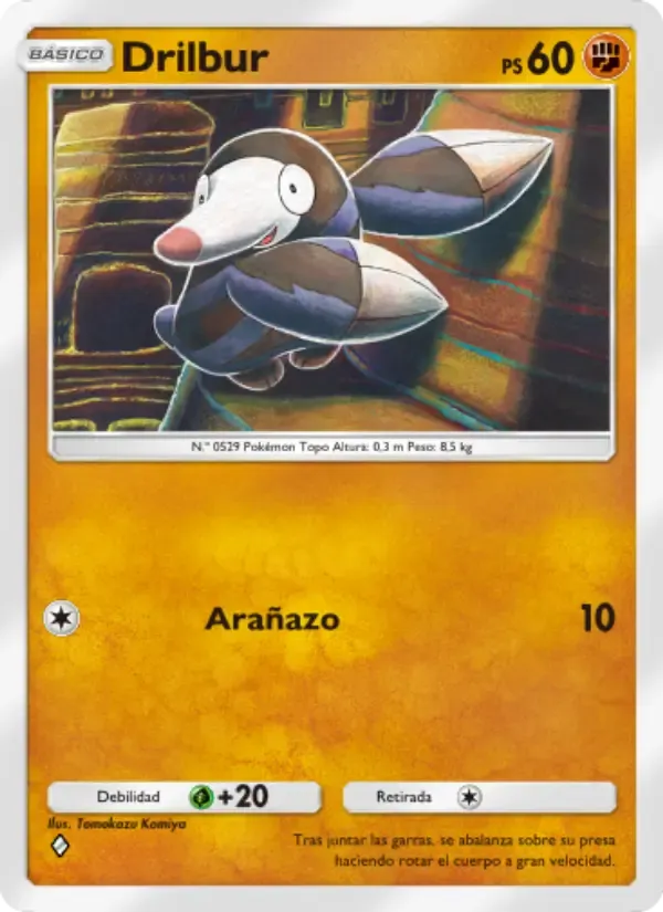 Drilbur card in Spanish