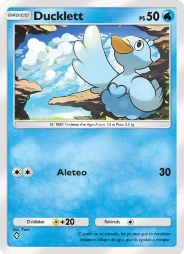 Ducklett card in Spanish