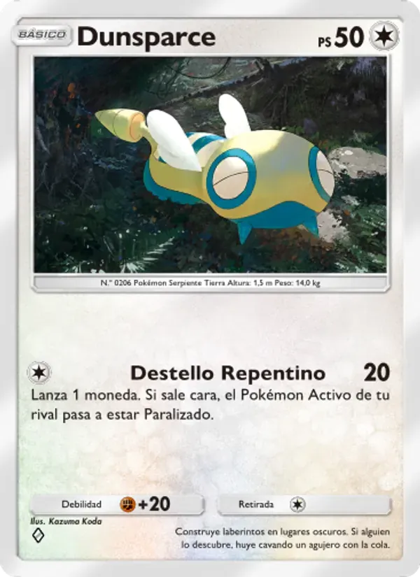 Dunsparce card in Spanish