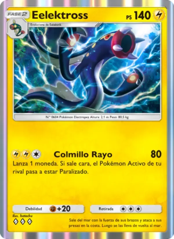 Eelektross card in Spanish