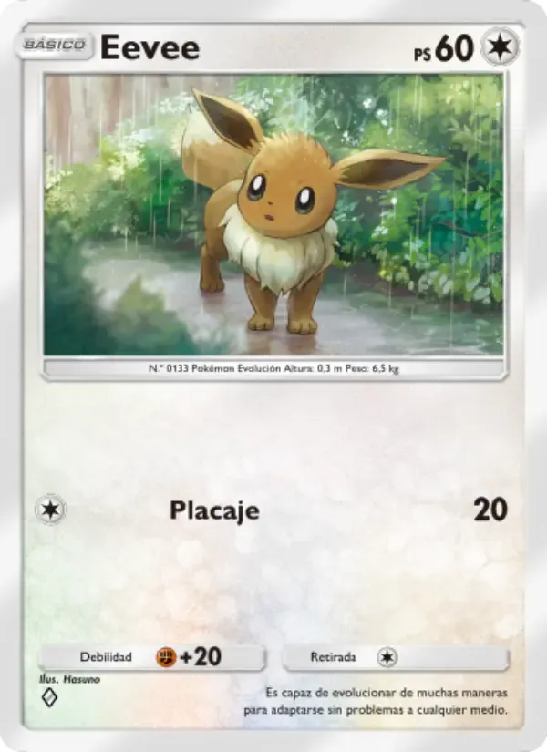 Karta Eevee w języku Hiszpański
