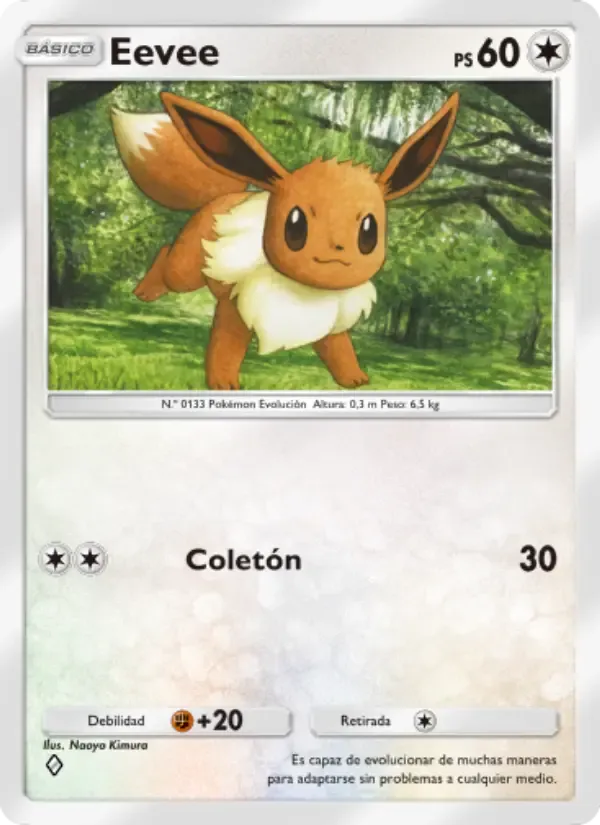 Eevee card in Spanish