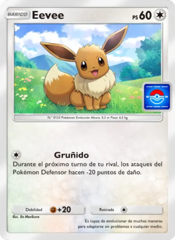 Eevee card in Spanish