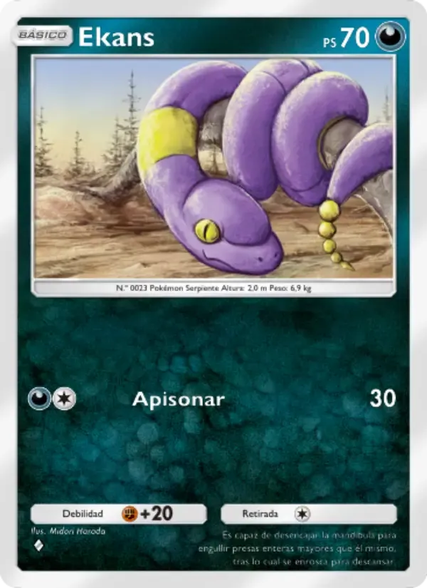 Ekans card in Spanish