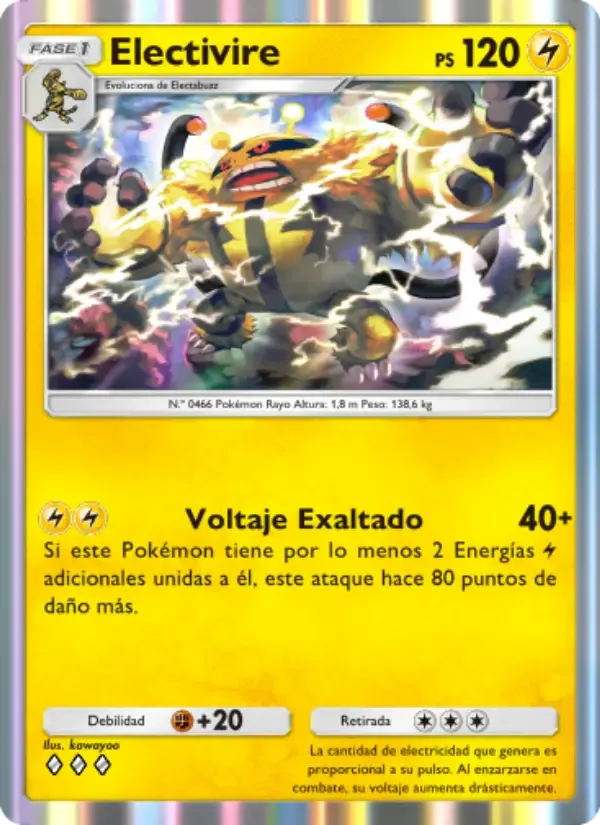 Electivire card in Spanish