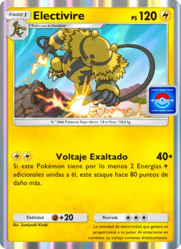 Electivire card in Spanish