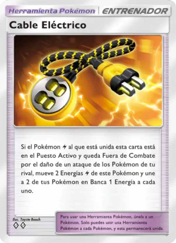 Electrical Cord card in Spanish