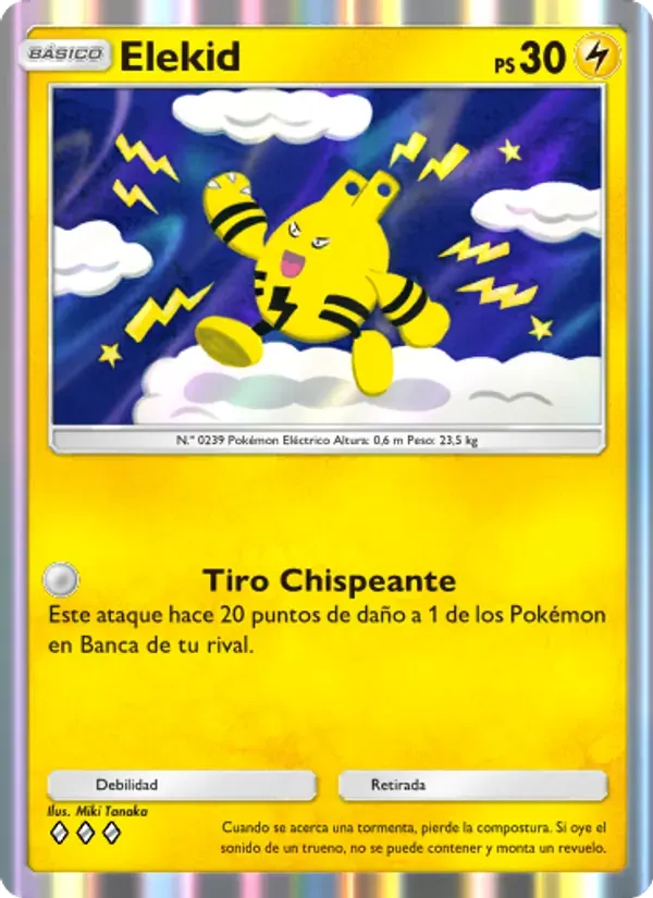 Elekid card in Spanish