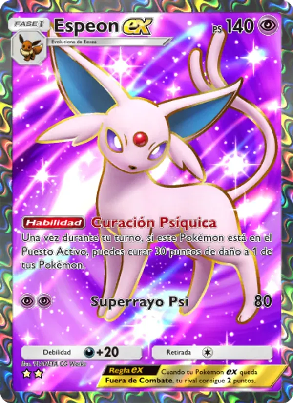 Espeon ex card in Spanish