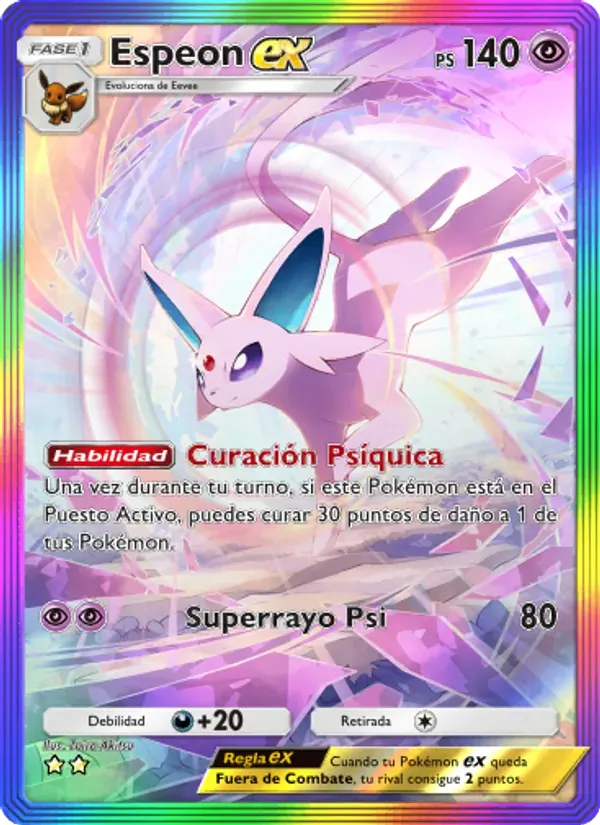 Espeon ex card in Spanish