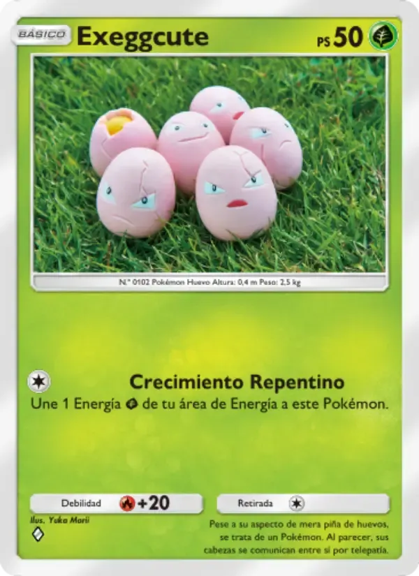 Exeggcute card in Spanish