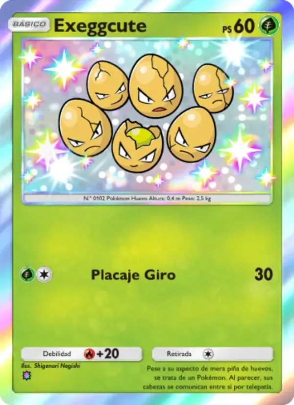 Exeggcute card in Spanish
