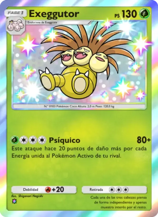 Exeggutor card in Spanish