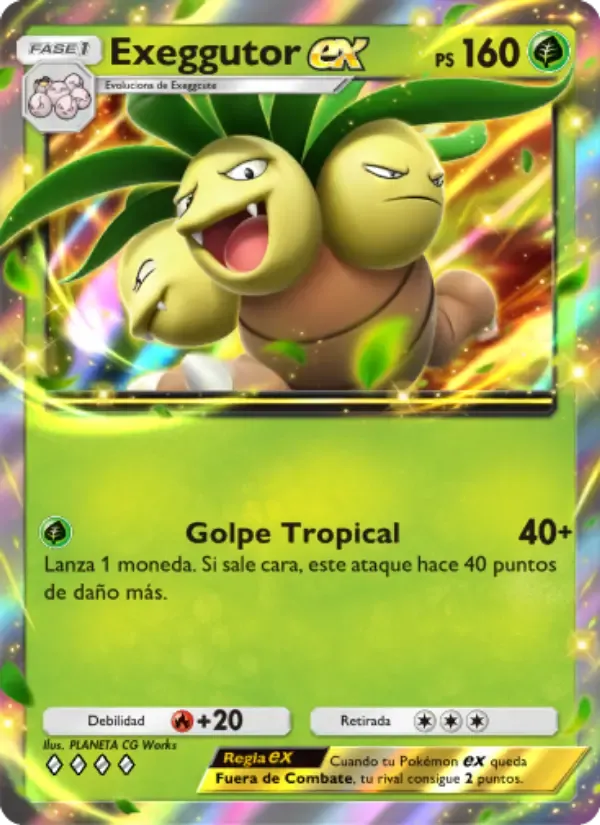 Exeggutor ex card in Spanish