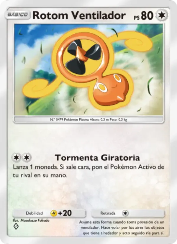Fan Rotom card in Spanish
