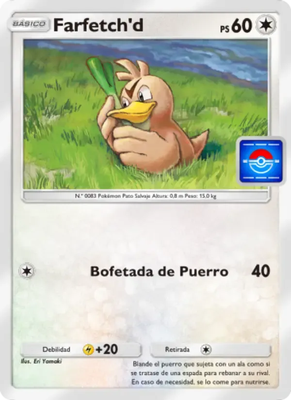 Farfetch'd card in Spanish