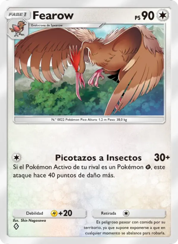 Fearow card in Spanish