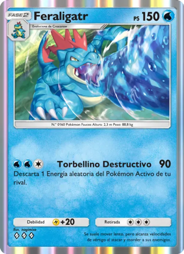 Feraligatr card in Spanish