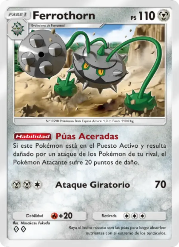 Ferrothorn card in Spanish