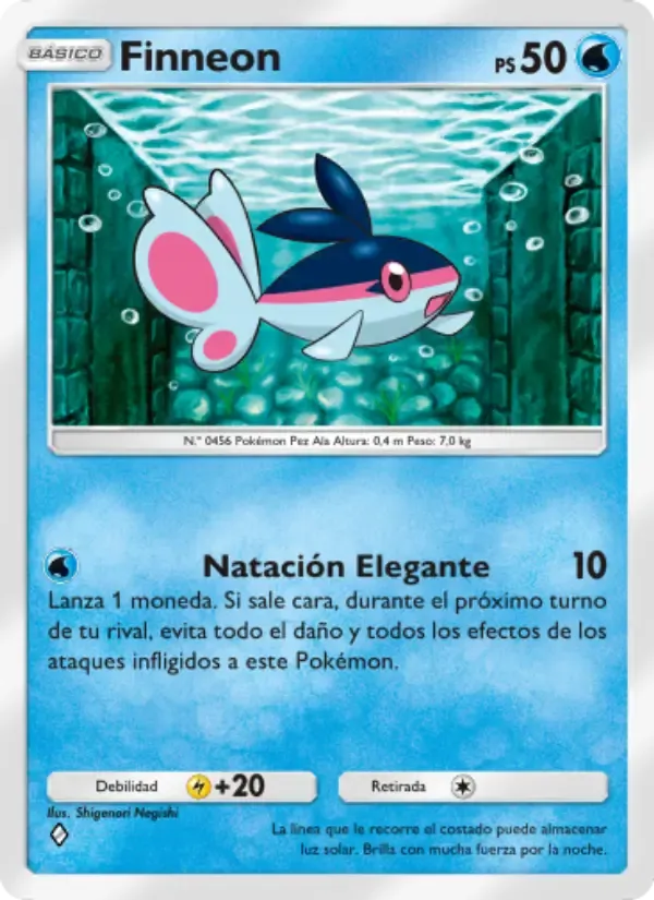 Finneon card in Spanish