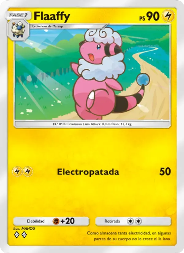 Flaaffy card in Spanish