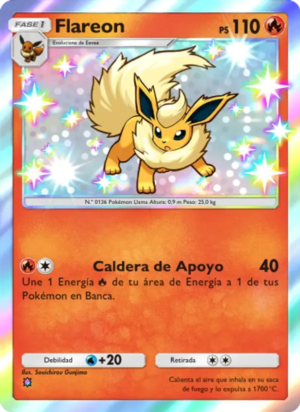 Flareon card in Spanish