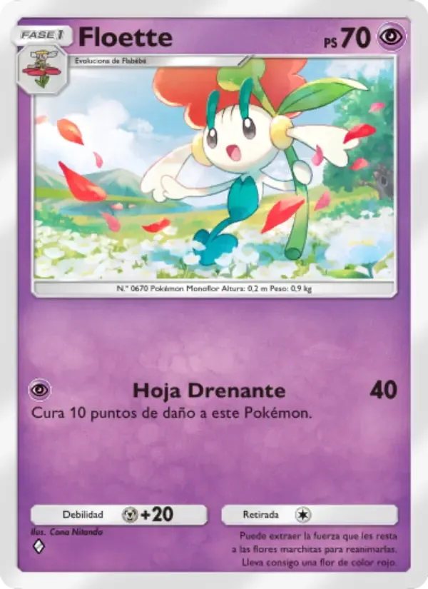 Floette card in Spanish