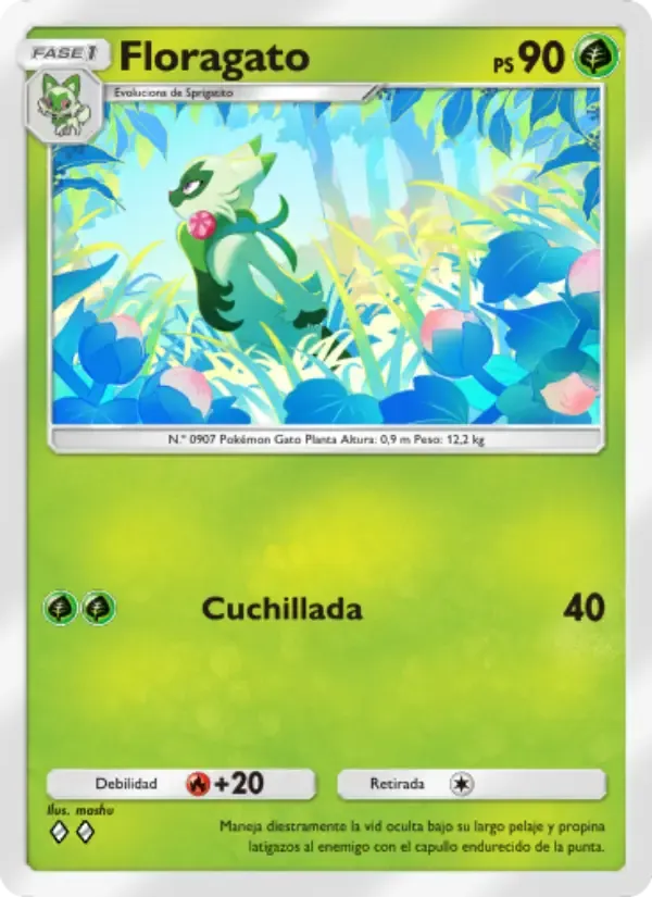 Floragato card in Spanish
