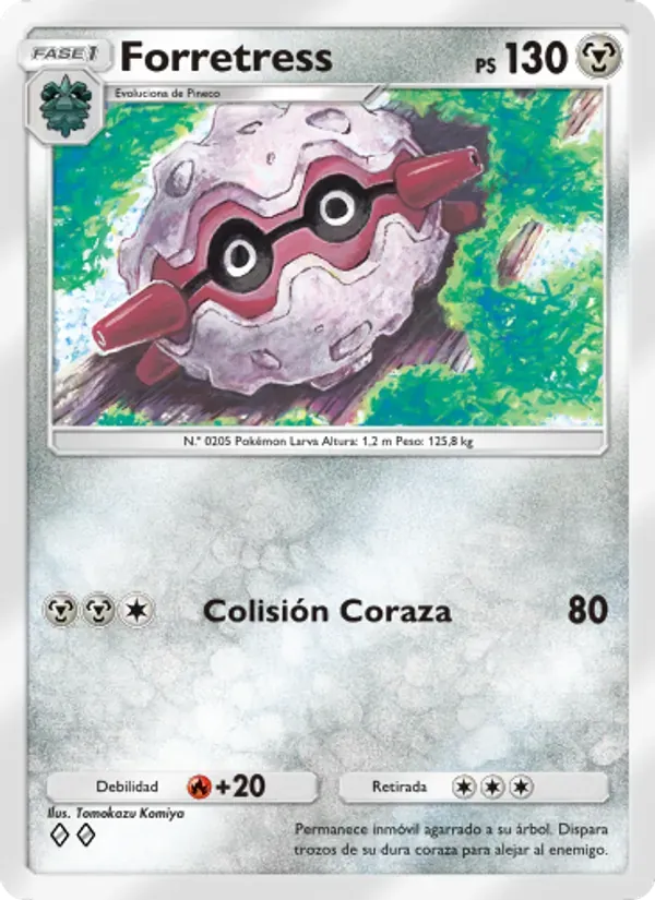 Forretress card in Spanish
