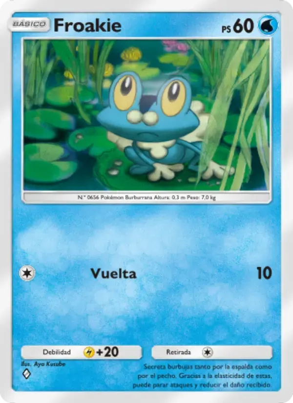 Froakie card in Spanish
