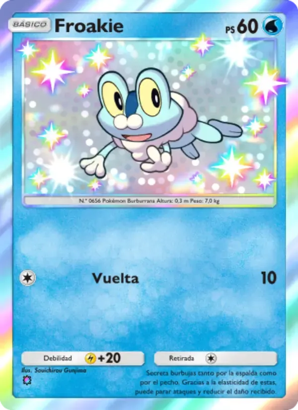 Froakie card in Spanish