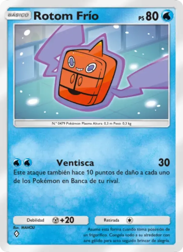 Frost Rotom card in Spanish