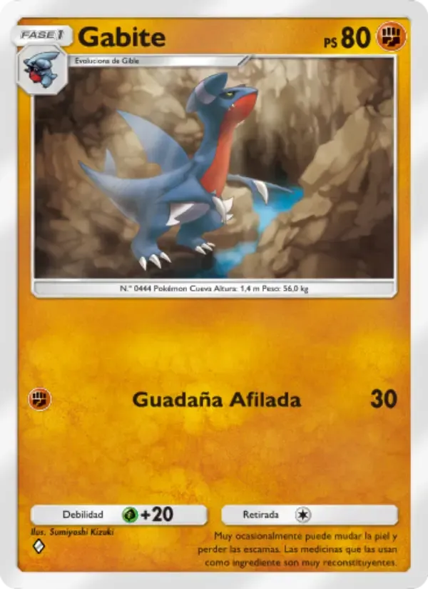 Gabite card in Spanish