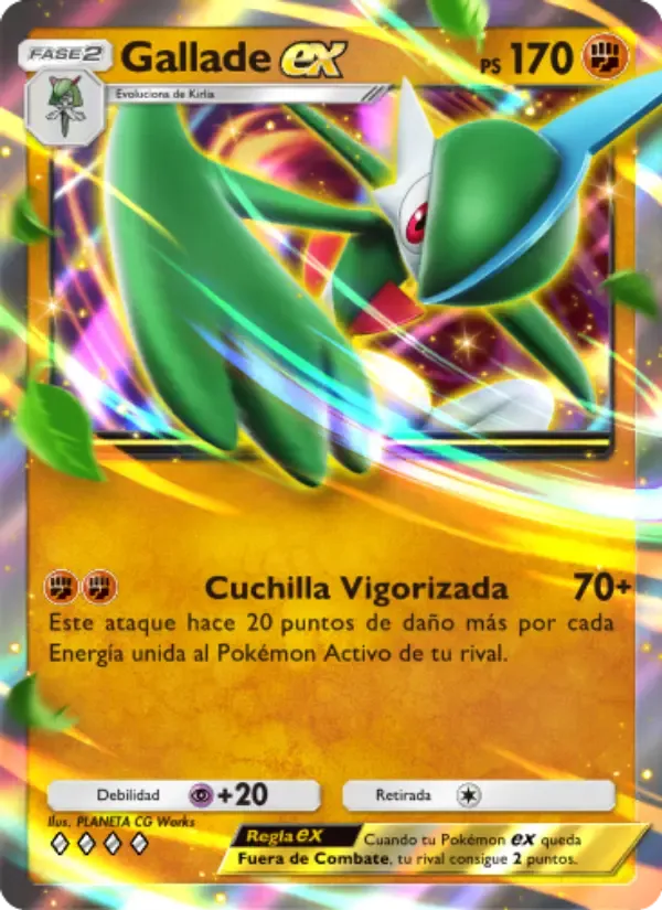 Gallade ex card in Spanish
